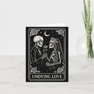 Undying Love Skeleton Bride Groom Wedding Matching Card