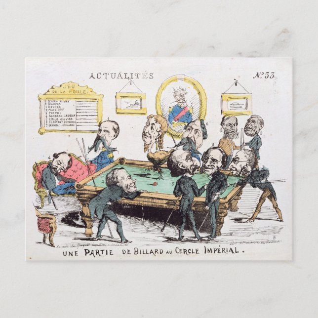 Une Partie de Billard au Cercle Imperial' Postcard (Front)