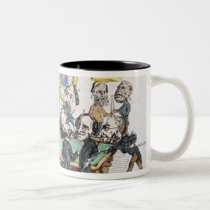 Une Partie de Billard au Cercle Imperial' Two-Tone Coffee Mug