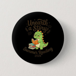 Unearth A Story 2026 Reading Teacher Librarian 6 Cm Round Badge