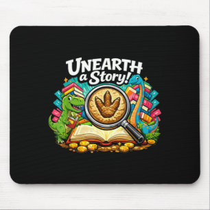 Unearth A Story 2026 Summer Reading Book Librarian Mouse Pad