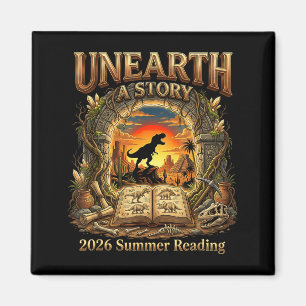 Unearth A Story 2026 Summer Reading Dino Adventure Magnet