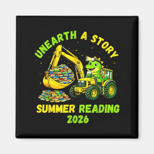 Unearth a story dinosaur excavator lover summer magnet