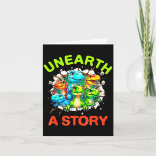 Unearth a story dinosaur library summer reading card