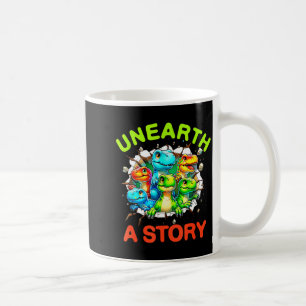 Unearth a story dinosaur library summer reading coffee mug