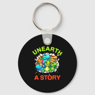 Unearth a story dinosaur library summer reading key ring