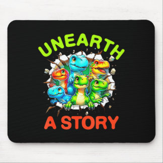 Unearth a story dinosaur library summer reading mouse pad