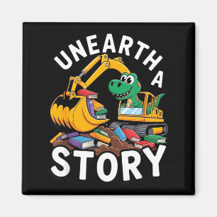 Unearth A Story Dinosaur Summer Library Reading Magnet