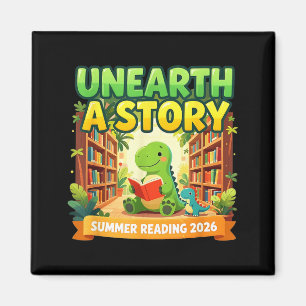 Unearth A Story Dinosaur Summer Reading 2026 Books Magnet