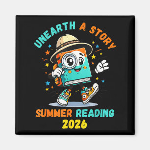 Unearth a story funny library summer reading 2026 magnet