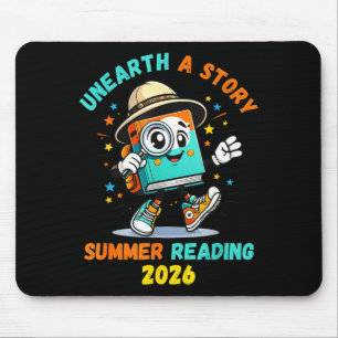 Unearth a story funny library summer reading 2026 mouse pad