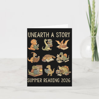 Unearth a Story Summer 2026 Dinosaur Reading Books Card