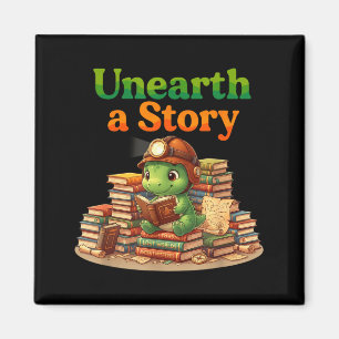 Unearth a story summer 2026 dinosaur reading books magnet