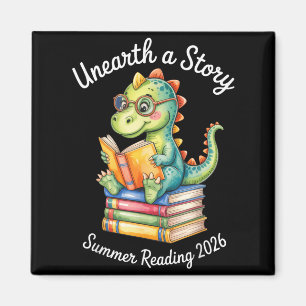 Unearth a Story Summer Reading 2026 Book Lovers Magnet