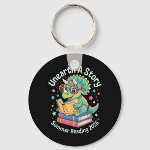 Unearth A Story Summer Reading 2026 Cute Dinosaur Key Ring