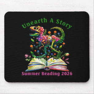 Unearth A Story Summer Reading 2026 Dinosaur Book Mouse Pad
