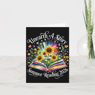 Unearth a story summer reading 2026 flower card