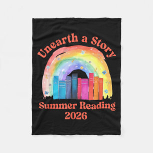 Unearth a story summer reading 2026 librarian book fleece blanket