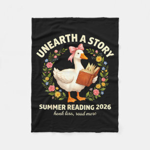 Unearth a Story Summer Reading 2026 Men Women Kids Fleece Blanket