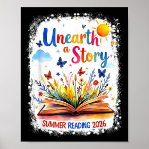 Unearth a story summer reading 2026 wildflower poster