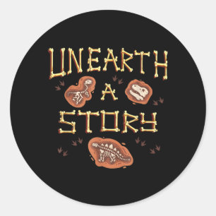Unearth A Story Summer Reading Program 2026 Classic Round Sticker