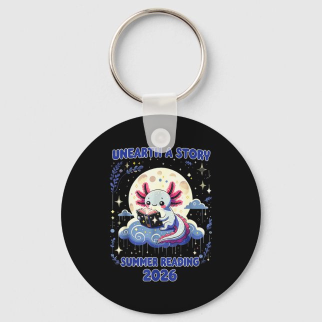 Unearth a story summer reading program 2026 funny key ring (Front)