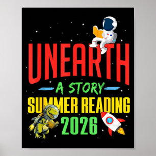 Unearth a story summer reading program 2026 poster