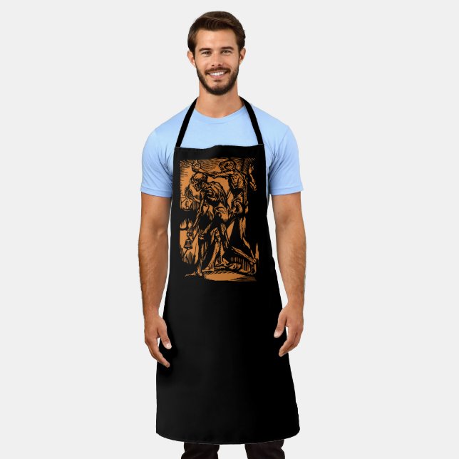 Unearthed Horrors of Dead Miners for Halloween Apron (Worn)