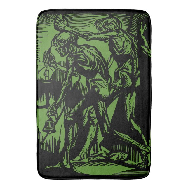 Unearthed Horrors of Dead Miners for Halloween Bath Mat (Front Vertical)