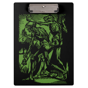 Unearthed Horrors of Dead Miners for Halloween Clipboard