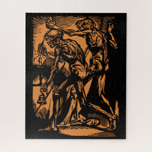 Unearthed Horrors of Dead Miners for Halloween Jigsaw Puzzle