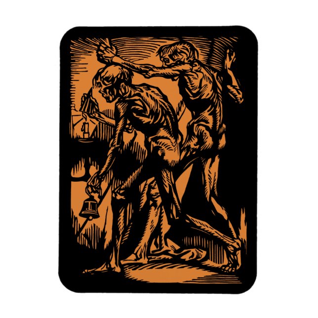 Unearthed Horrors of Dead Miners for Halloween Magnet (Vertical)