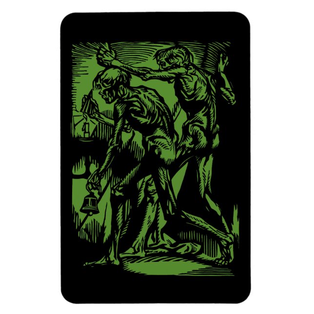 Unearthed Horrors of Dead Miners for Halloween Magnet (Vertical)