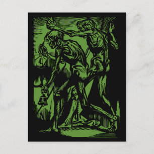 Unearthed Horrors of Dead Miners for Halloween Postcard