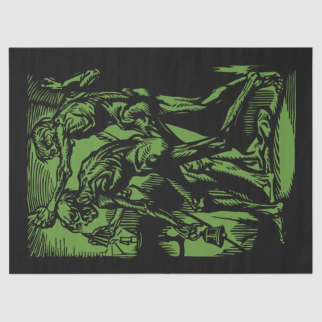 Unearthed Horrors of Dead Miners for Halloween Tissue Paper (Front)