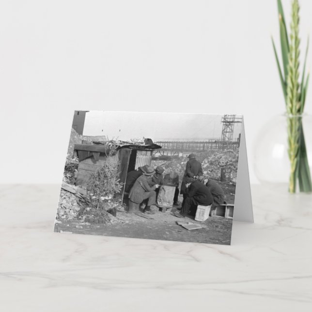 Unemployed & Homeless 1938 Holiday Card (Front)