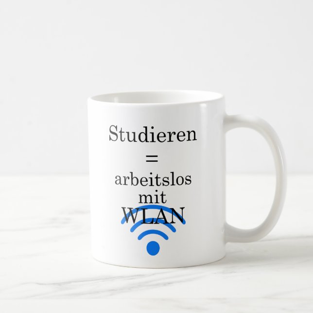 Unemployment with WLAN students Coffee Mug (Right)
