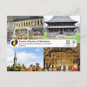 UNESCO Church of the Holy Archangels in Surdesti Postcard