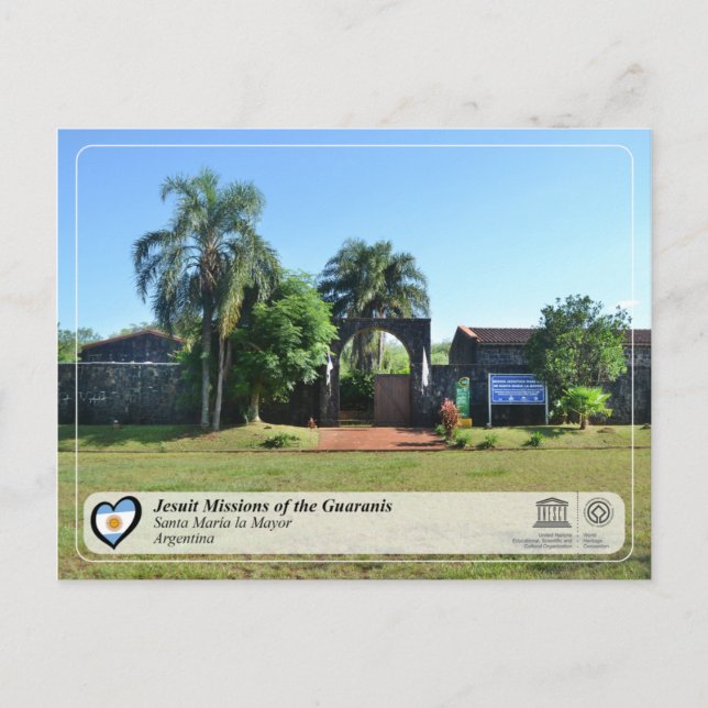 UNESCO - Jesuit Missions of the Guaranis Postcard (Front)