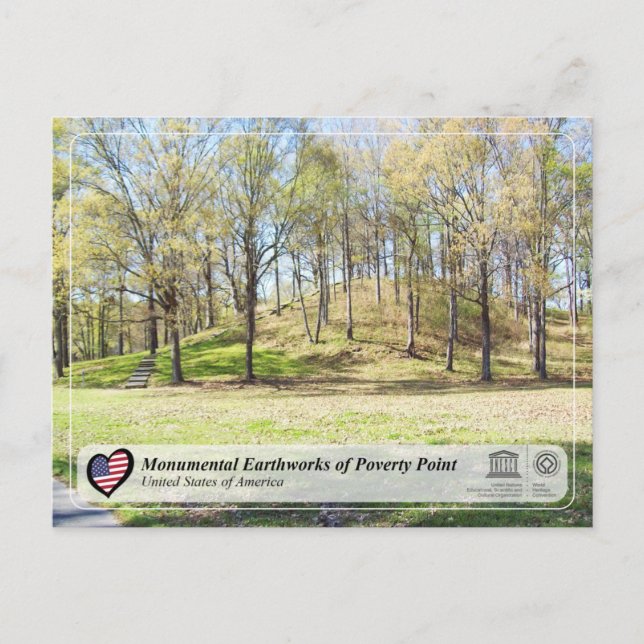 UNESCO - Monumental Earthworks of Poverty Point Postcard (Front)