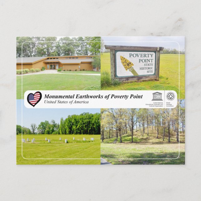 UNESCO - Monumental Earthworks of Poverty Point Postcard (Front)
