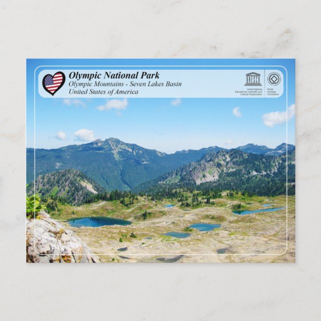 UNESCO - Olympic National Park - Seven Lakes Basin Postcard (Front)