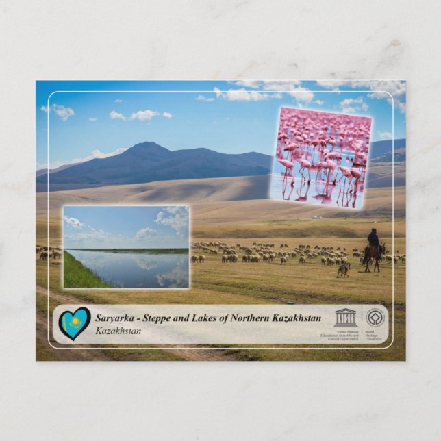 UNESCO - Saryarka - Steppe and Lakes of Kazakhstan Postcard (Front)