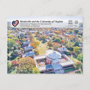 UNESCO - University of Virginia in Charlottesville Postcard