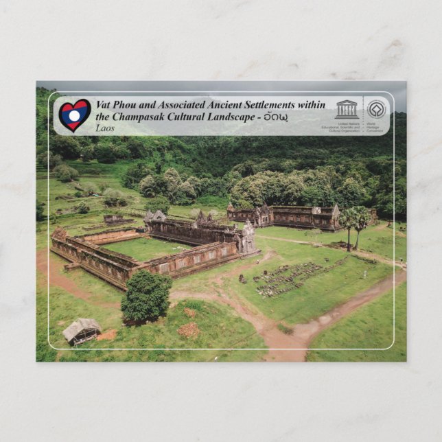 UNESCO - Vat Phou and Champasak Cultural Landscap Postcard (Front)