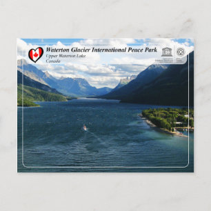 UNESCO - Waterton Glacier International Peace Park Postcard