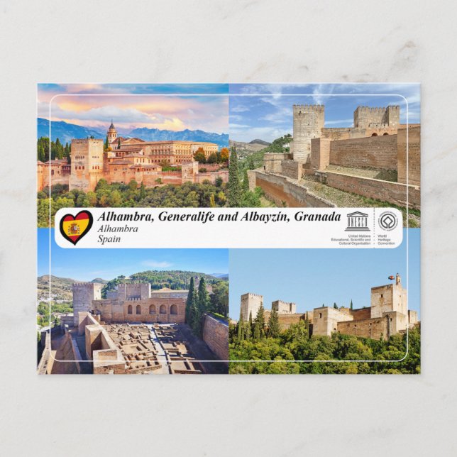 UNESCO WHS - Alhambra, Granada Postcard (Front)