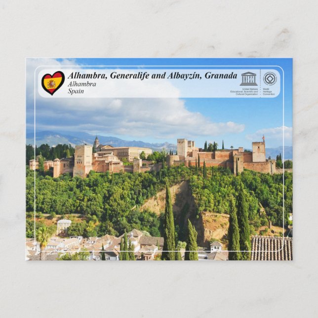 UNESCO WHS - Alhambra, Granada Postcard (Front)