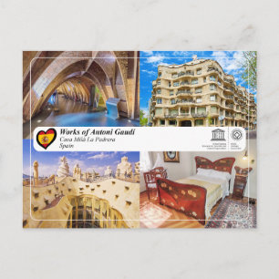 UNESCO WHS - Antoni Gaudí - Casa Milà La Pedrera Postcard