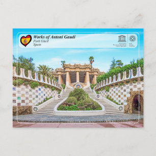 UNESCO WHS - Antoni Gaudí - Park Güell Postcard